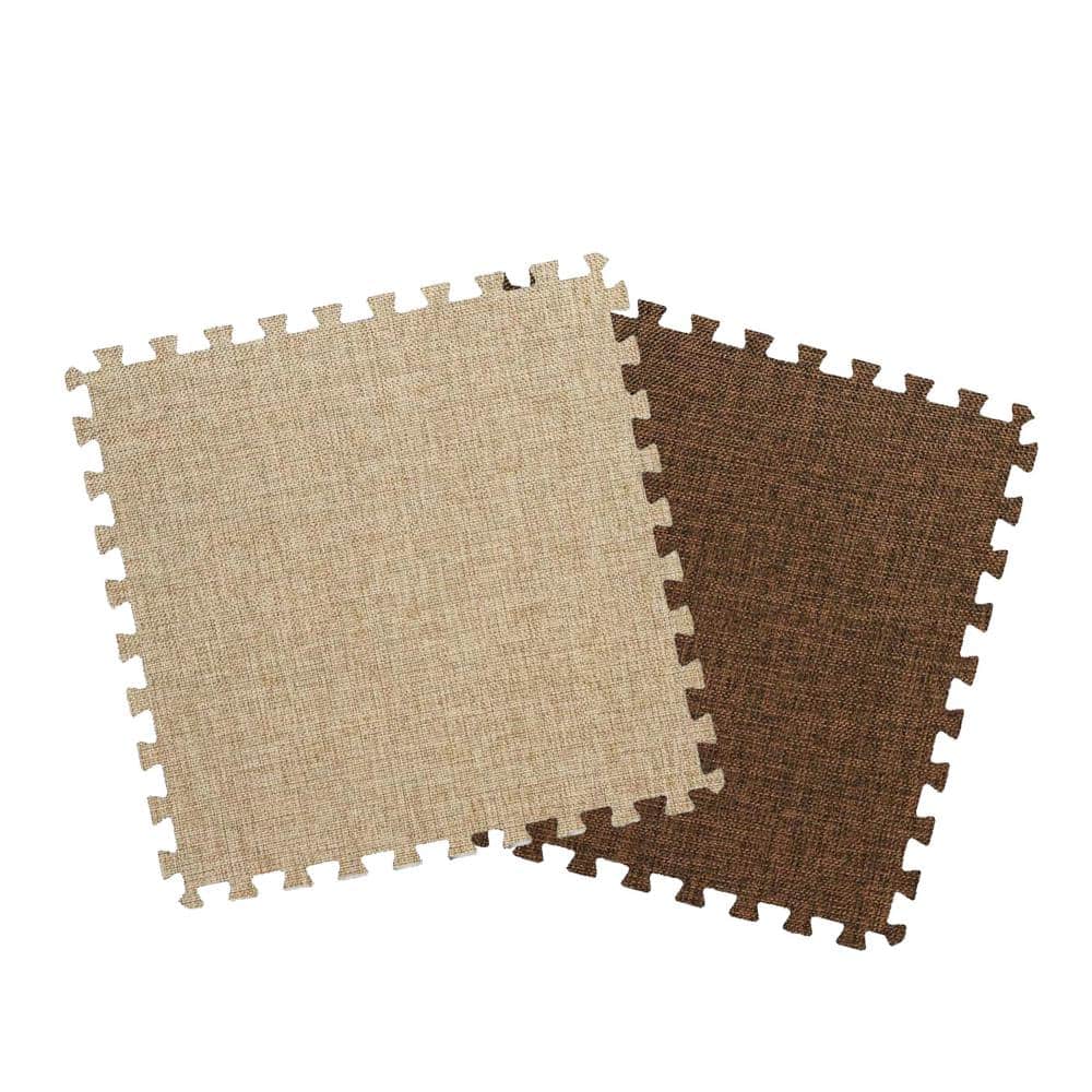Multicolor Puzzle Floor Mats in Two Sizes, Soft Interlocking EVA Foam Play  Mat, Squares Plush Foam Carpets, Floor Decoration and