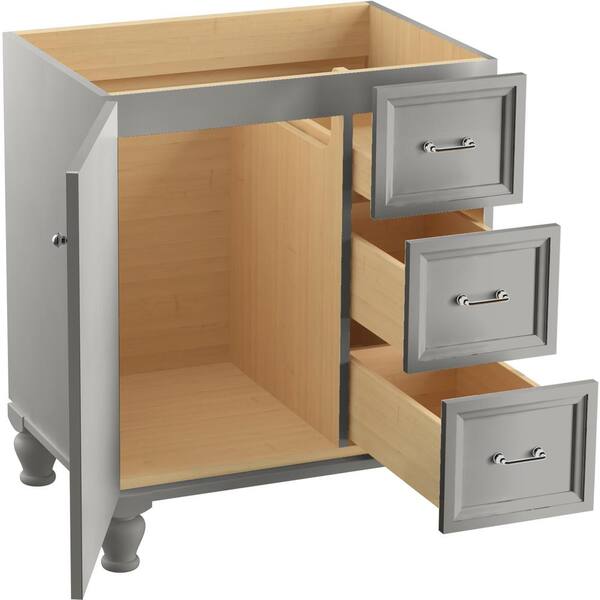 KOHLER Damask 42-in Mohair Grey Bathroom Vanity Cabinet KOHLER Damask 42-in Mohair Grey Bathroom Vanity Cabinet
