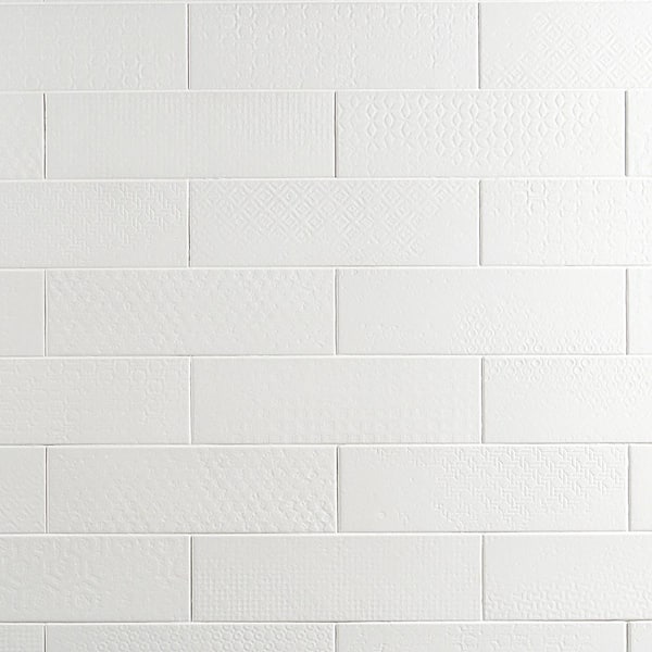 Ivy Hill Tile Harper White 4 in. x 12 in. Matte Porcelain Subway Floor and Wall Tile Sample