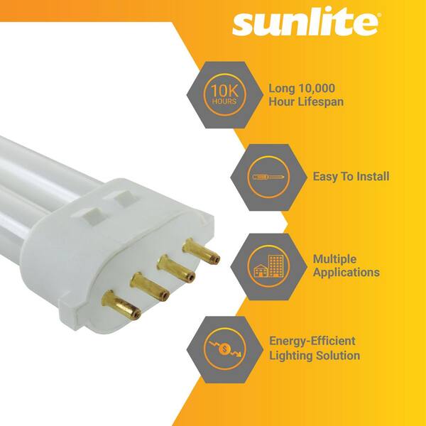 48-Watt Equivalent PL U-Shaped Plug-In 2GX7 4-Pin Base CFL Light Bulb in Cool White 4100K (10-Pack)