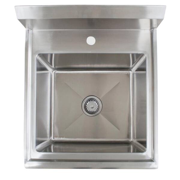 21.5 in. x 24 in. Stainless Steel Utility Wall Mount Sink with Single Hole for Faucet 21.5 in. x 24 in. Stainless Steel Utility Wall Mount Sink with Single Hole for Faucet