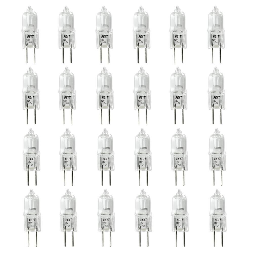 20-Watt Bright White (2800K) T3 G4 Bi-Pin Base Dimmable Landscape Garden Halogen Light Bulb (24-Pack) price history on PriceWatchPro