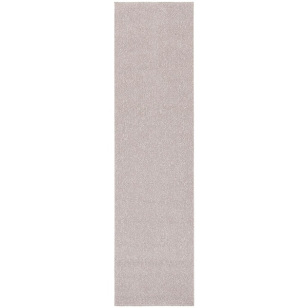River 2 ft. x 8 ft. Beige Solid Marle Runner Rug