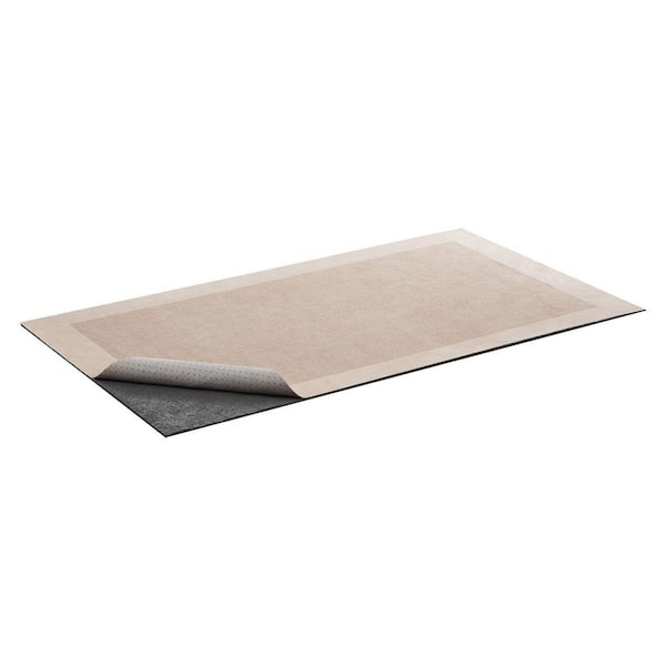 3x5 Non Slip Felt Rubber Rug Pad, Dual Surface Cushion for Hardwood Floor Protection