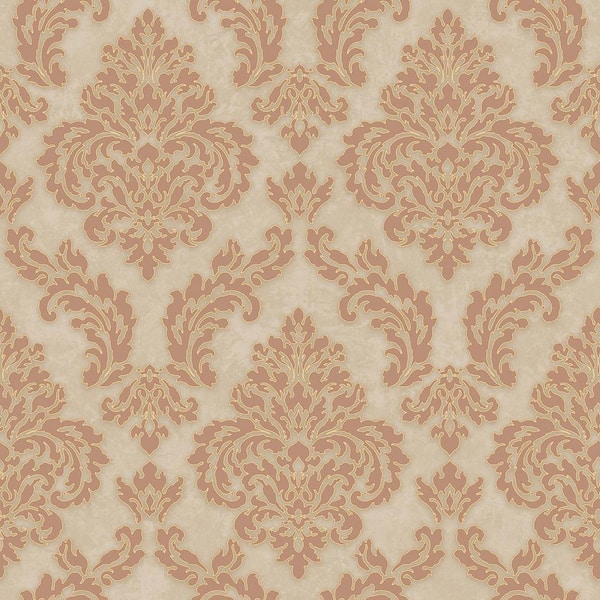 SK Filson Copper Sahara Damask Wallpaper