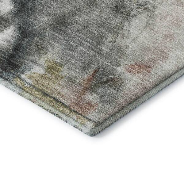 Mayfield Premium Machine Washable Abstract AMF2202 Taupe 10 ft. x 14 ft. Area Rug