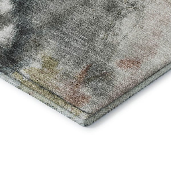 Mayfield Premium Machine Washable Abstract AMF2202 Taupe 3 ft. x 4 ft. Area Rug