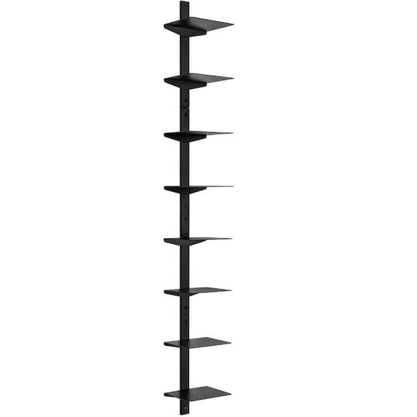 Cubilan 6.3 in. W x 5.2 in. D Black Decorative Wall Shelf, Floating Bookshelf for Wall Mounted, 4-Pack