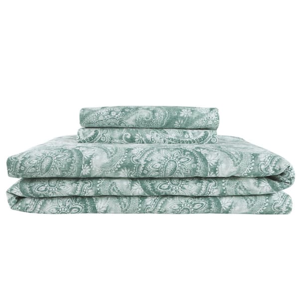 Home Decorators Collection Isabel 3-Piece Teal Boho Paisley Floral