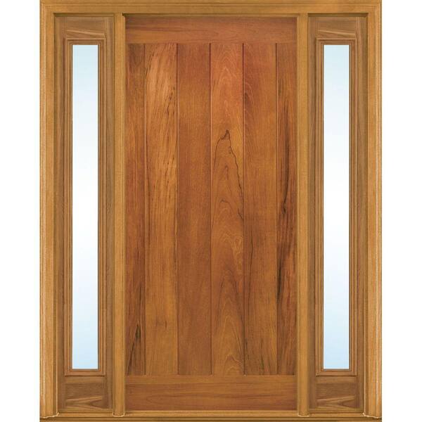 Masonite 36 in. x 80 in. AvantGuard Flagstaff Left Hand Finished Smooth Fiberglass Prehung Front Door No Brickmold and Sidelites