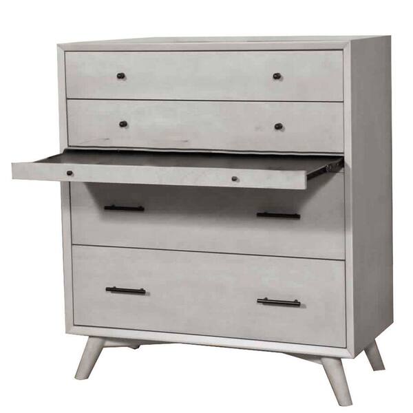 Benjara 18 In. Gray 4-Drawer Wooden Chest Of Drawers BM222490 - The ...