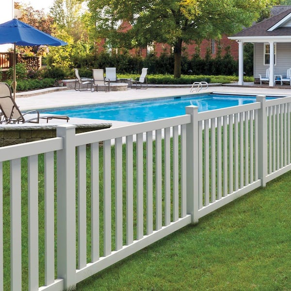 Colorado 4 ft. H x 6 ft. W White Vinyl Picket Fence Panel (Unassembled)