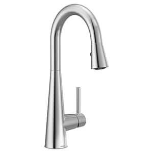 Sleek Single-Handle Pull-Down Sprayer Bar Faucet Featuring Reflex and Power Clean in Chrome