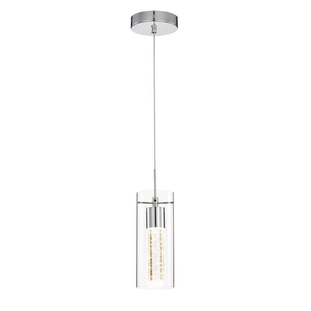 Edvivi 7-Watt 1-Light Chrome Clear Gl...