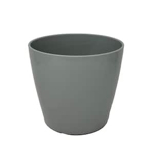7 in. Gray Round Self-Watering Bamboo Pot