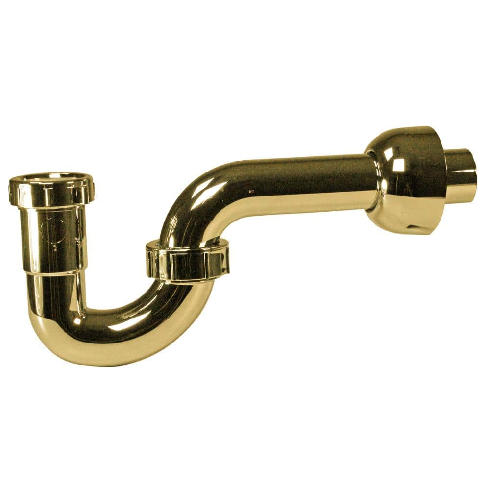 Polished Brass Decorative ABS P-Trap for Water Supply