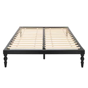 Rhonda Black Solid Mango Wood Platform Bed
