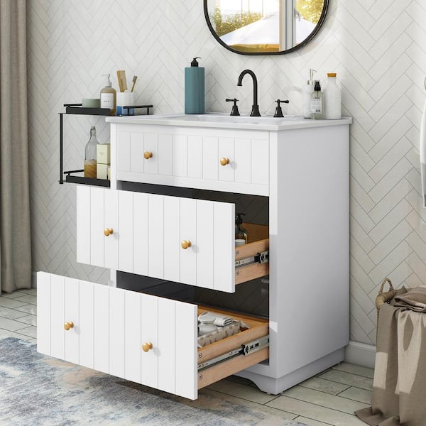 a-chan　0107 ♡ Xzkai 30 in. W x 18 in. D x 34 in. H Single Sink Bath Vanity