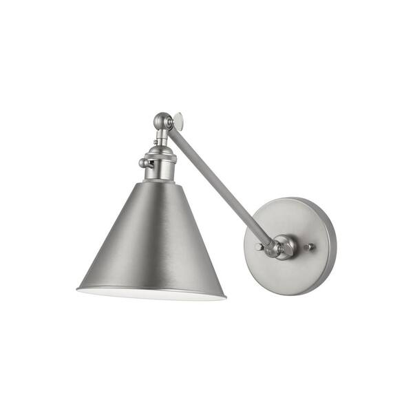 Generation Lighting - Salem 1-Light Brushed Nickel Wall Sconce with Brushed Nickel Metal Shade