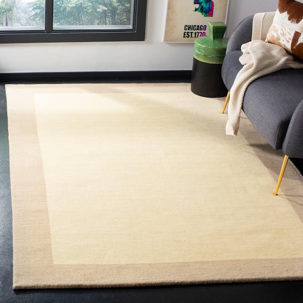 Himalaya Ivory/Beige 8 ft. x 10 ft. Border Area Rug