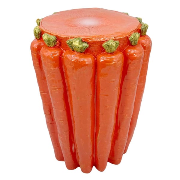 Galt International Carrot Stool Polyresin Side Table 18"
