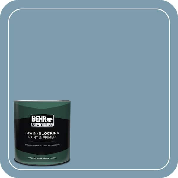 BEHR ULTRA 1 qt. #550F-4 Cool Dusk Semi-Gloss Enamel Exterior Paint & Primer