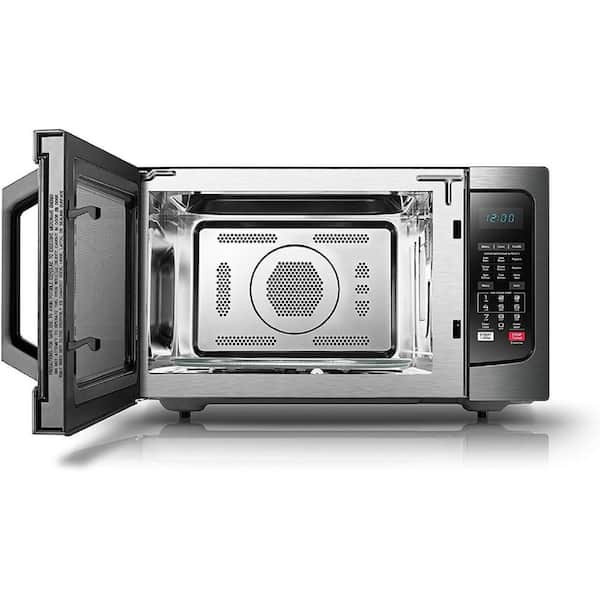 Toshiba 1.5-cu ft 1000-Watt Sensor Cooking Controls Countertop Convection  Microwave (Black Stainless Steel) in the Countertop Microwaves department  at