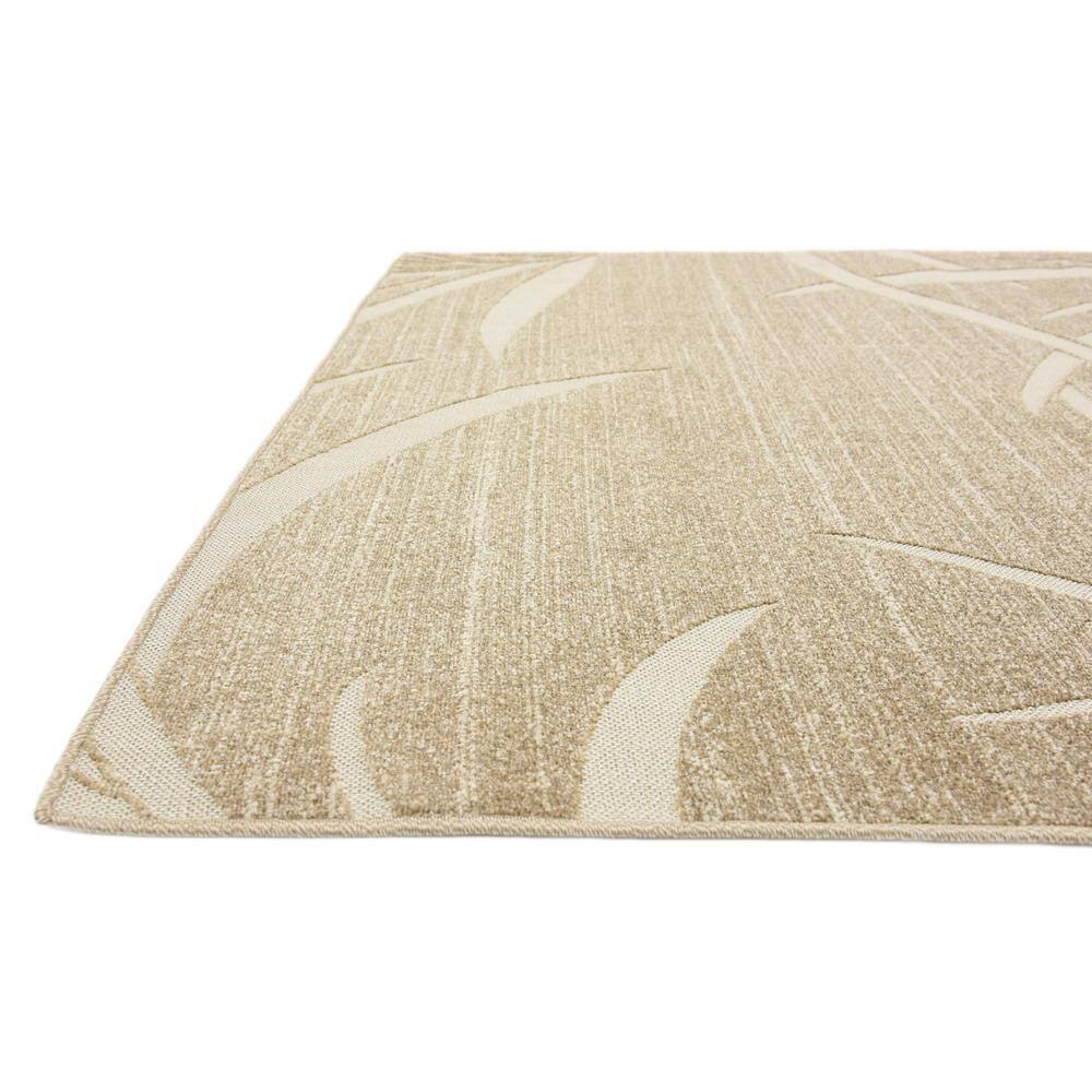 Easycare Abstract Synthetic 6' x 9' Outdoor Rug in Gray