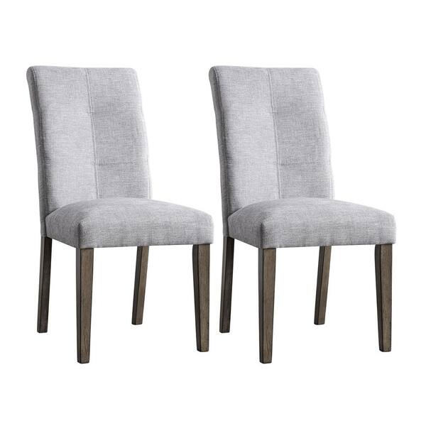 grey linen parsons chair