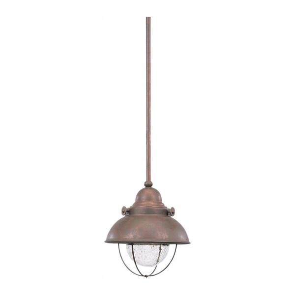 Generation Lighting Sebring Weathered Copper Integrated LED Hanging Pendant