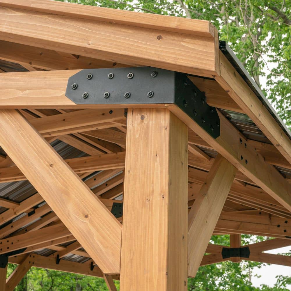 Cedar 20' x 12' Multi-Function Carport Gazebo Pavilion
