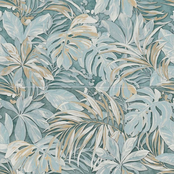 Parete Tropici Blue 23-1/2 in. x 47 in. Porcelain Floor and Wall Tile (23.1 sq. ft./Case)