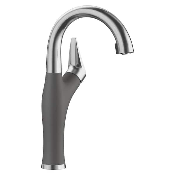 Blanco Artona Single-Handle Bar Faucet in Cinder/Stainless