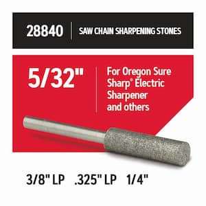 5/32 in. Sharpening Stones (3-Pack) for Suresharp Handled Grinder, for 3/8 LP and 1/4 in. Saw Chain 28840