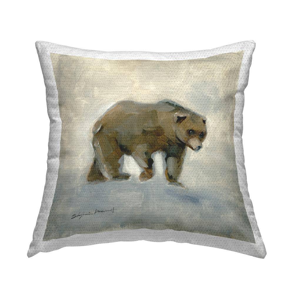 Brown Bear Wildlife Animal Beige Square Outdoor Throw Pillow price history on PriceWatchPro
