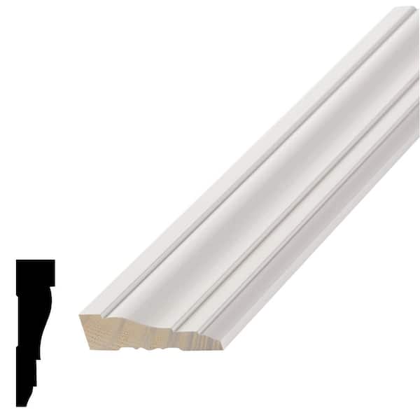 Alexandria Moulding WM 361 11/16 in. x 2-1/2 in. x 84 in. Primed Finger Jointed Pine Wood Casing Set (3-Piece)