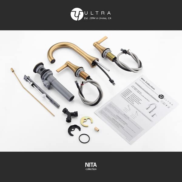 Ultra Faucets Nita 8 in. Widespread Double Handle Lavatory