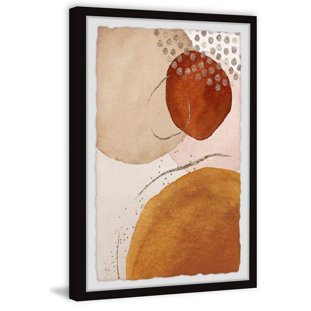 Sun and Moon Abstract Watercolor Framed Print 16x24