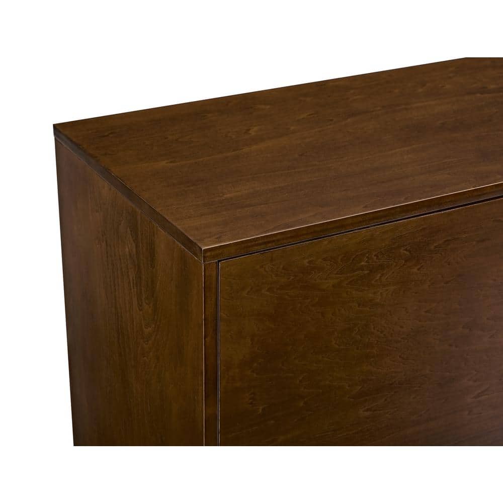 Walnut Mid-Century Modern 60" TV Console with Cabinet