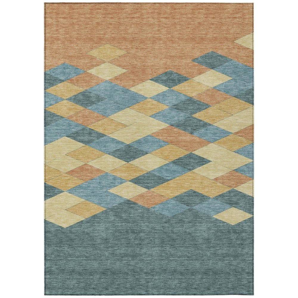 Chantille Machine Washable Indoor/Outdoor Abstract ACN2555 Teal 9 ft. x 12 ft. Area Rug price history on PriceWatchPro