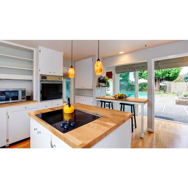 6 ft. L x 25 in. D Finished Engineered Birch Butcher Block Countertop