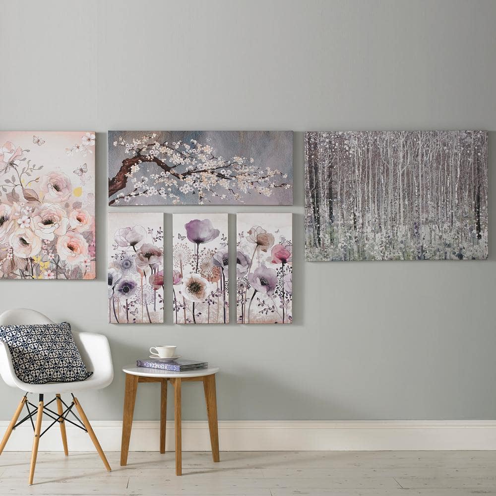 Large Watercolor Woods Landscape Canvas Print