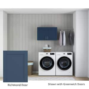 Richmond Valencia Blue Plywood Shaker Stock Ready to Assemble Kitchen-Laundry Cabinet Kit 12 in. x 23 in. x 60 in.
