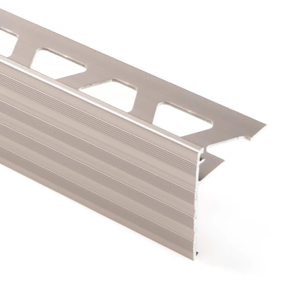 Schiene-Step Satin Nickel Anodized Aluminum 3/8 in. x 8 ft. 2-1/2 in. Metal Stair Nose Tile Edging Trim price history on PriceWatchPro