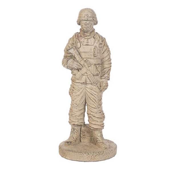 Athens Stonecasting 25 in. Standing Soldier Concrete Garden Statue