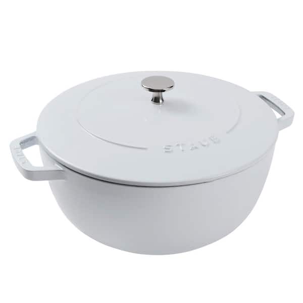 5-qt Enameled Cast Iron Dutch Oven Essential French Oven, Dutch Oven, serves 5-6, Made in France - White
