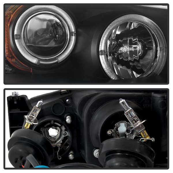 Chrysler Sebring 01-03 4Dr & Convertible Projector Headlights - LED Halo-  Black