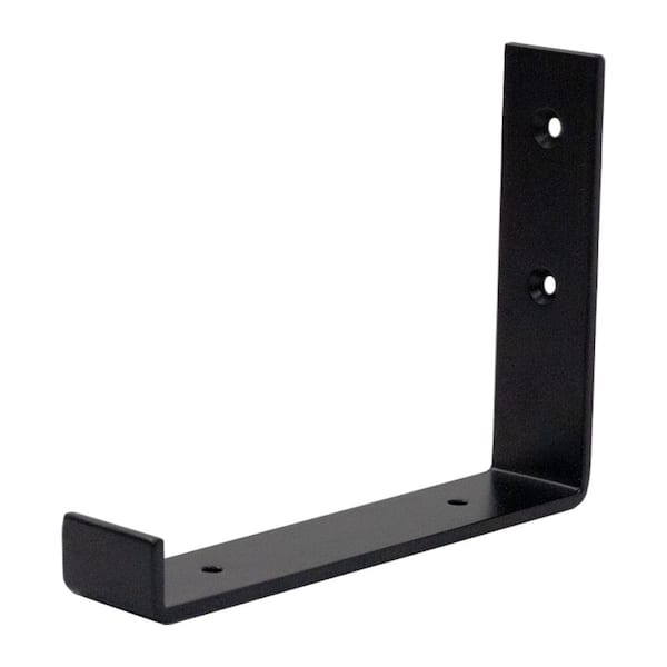 8 in. Black J Steel Shelf Bracket