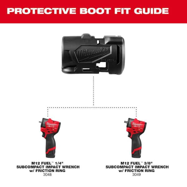 M12 FUEL 3/8 in. Subcompact Impact Wrench w/ Friction Ring Protective Boot (Boot Only)