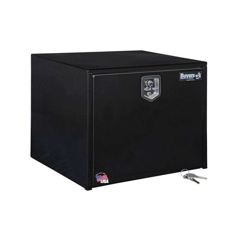 24 in. x 24 in. x 30 in. Gloss Black Steel Underbody Truck Tool Box